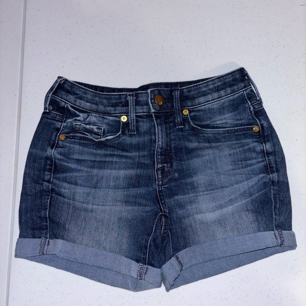 Mossimo Supply Co. High Rise Midi Dark Wash Women's Shorts